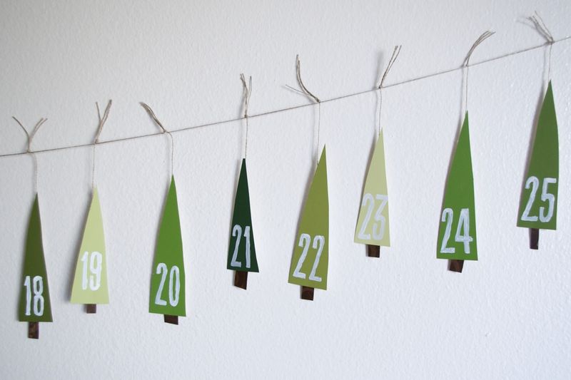 Tree Advent Garland