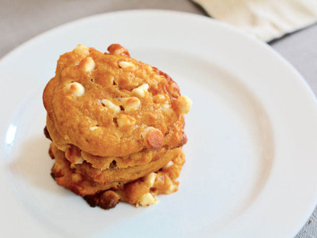 Pumpkin White Chocolate Chip Cookies