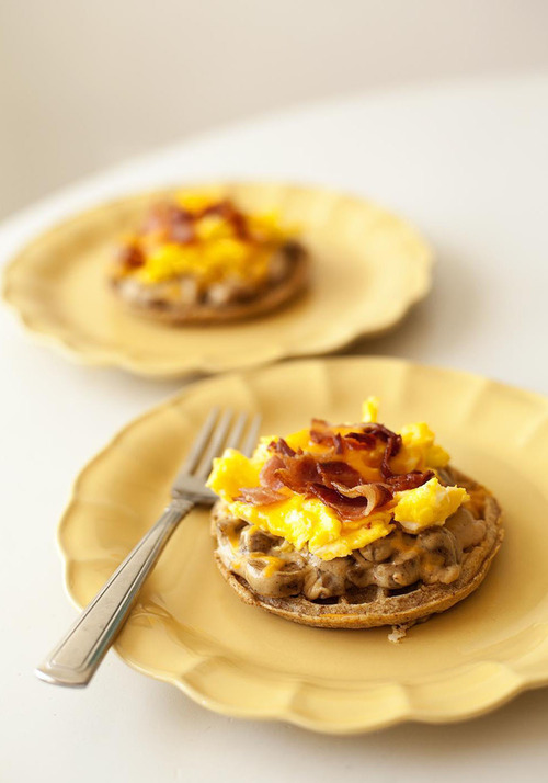 Breakfast Waffle Pizzas