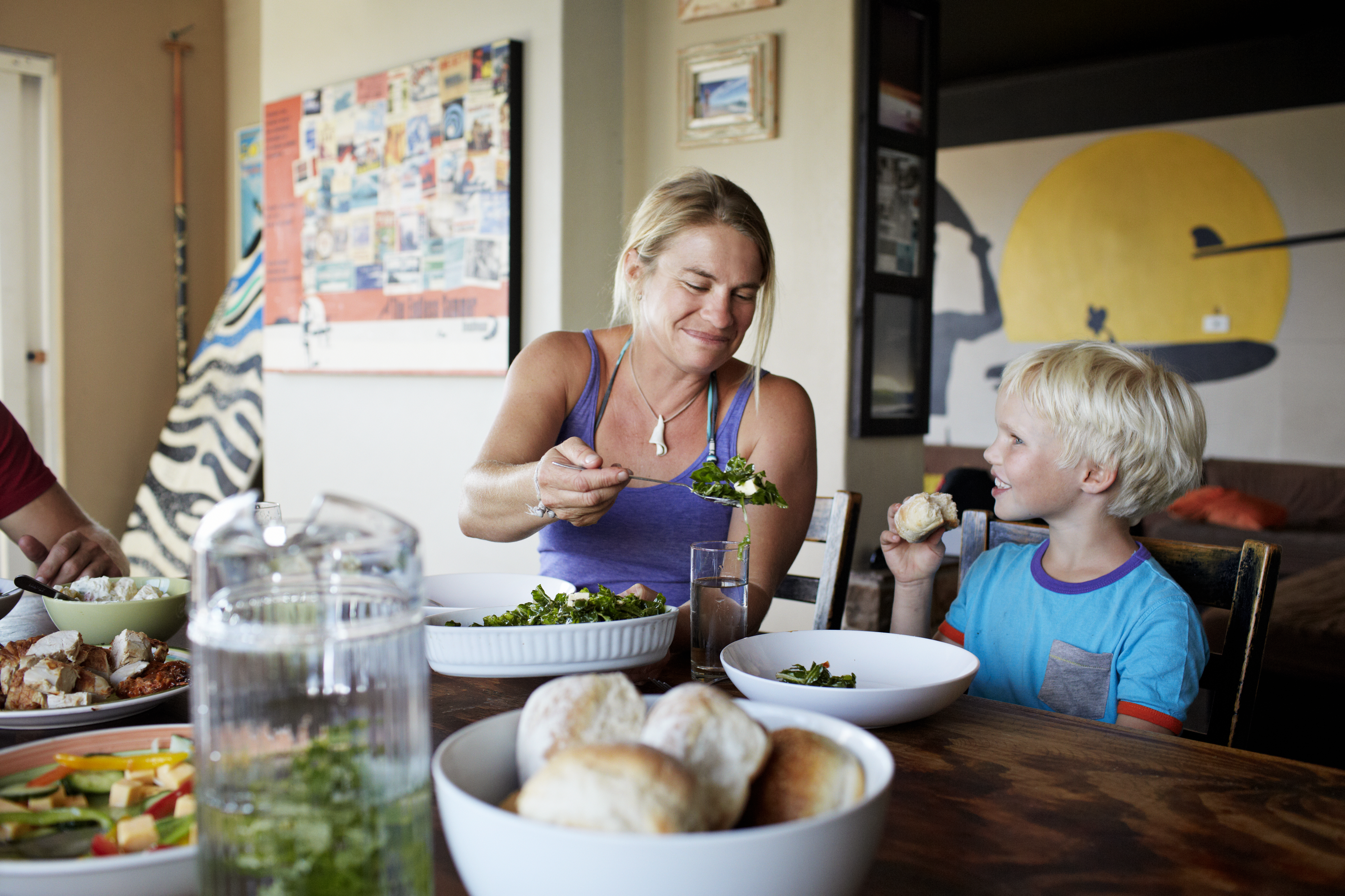 Eat dinner at the table as a family