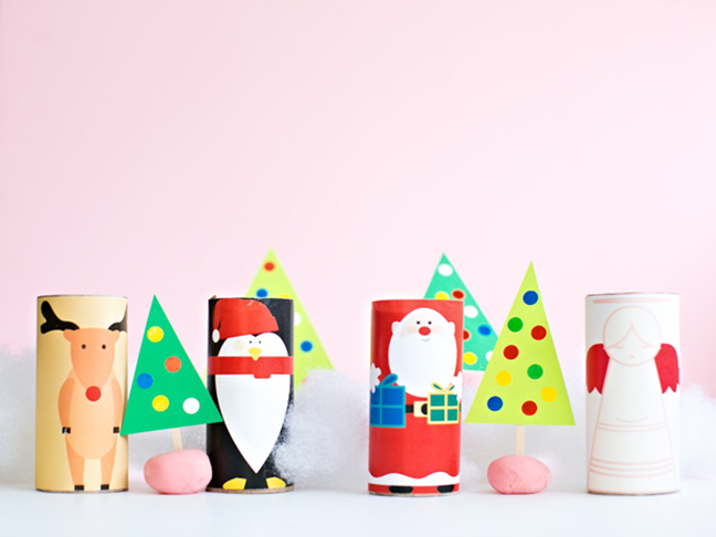 Christmas Paper Tube Characters