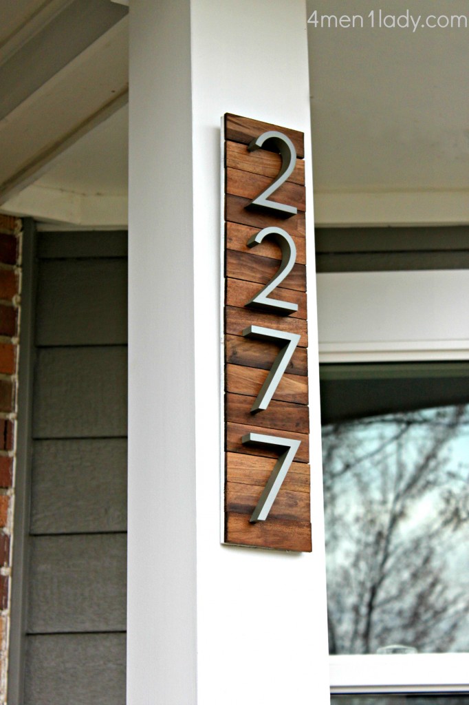 DIY Modern House Number Idea