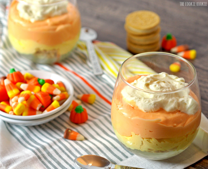 Candy Corn Cheesecake Parfait