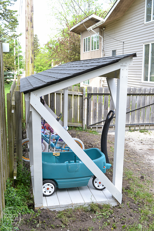 DIY Backyard Bike Storage