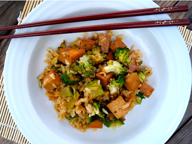 Honey-Soy Glazed Tofu, Broccoli, and Brown Rice