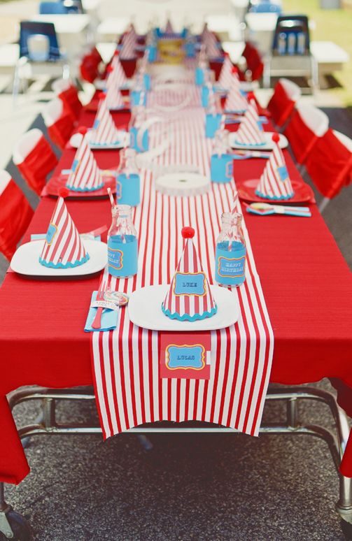 Carnival Birthday Tablescape