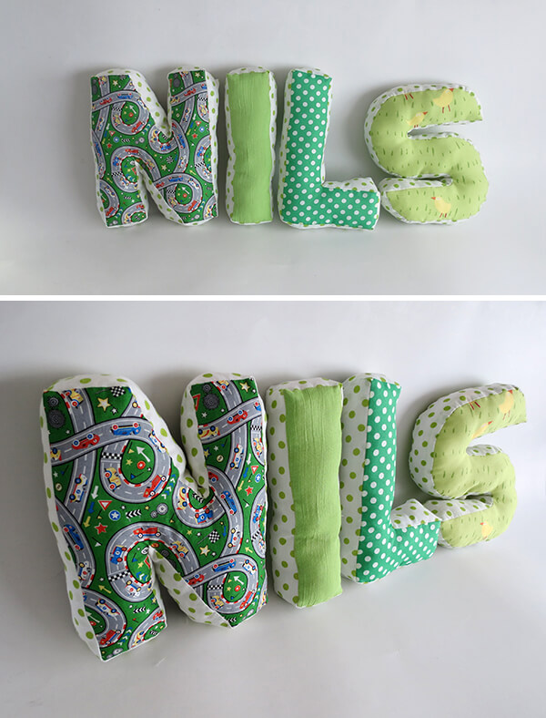 DIY Letter Throw Pillows