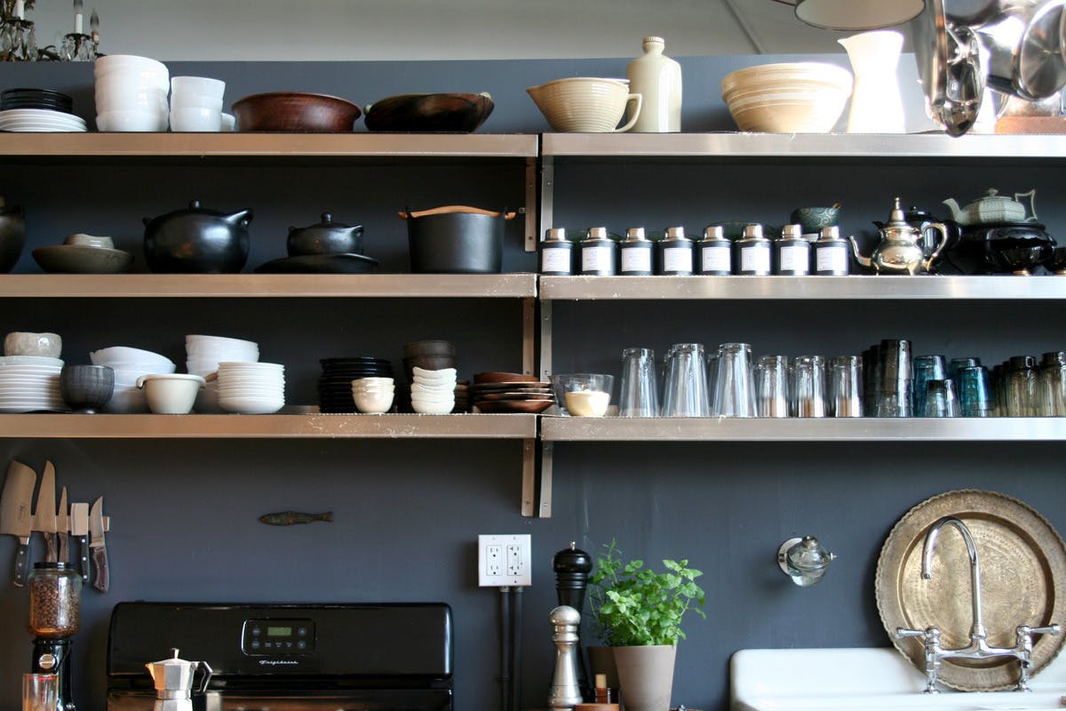 Open Kitchen Shelving