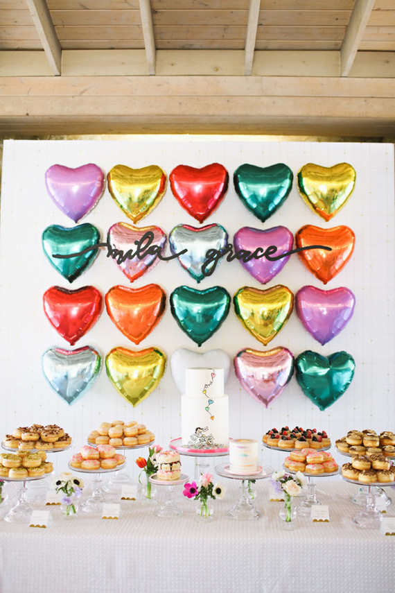 Mylar Heart Backdrop