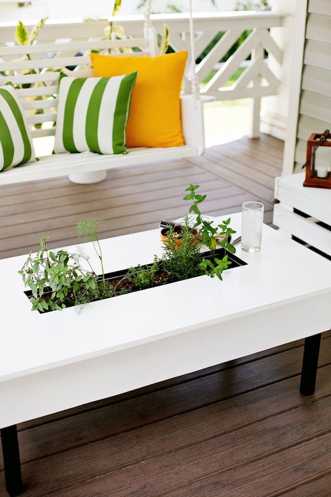 DIY Herb Garden Coffee Table