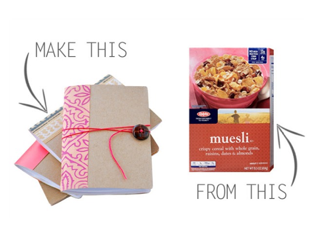 Cereal Box Mini Notebooks   