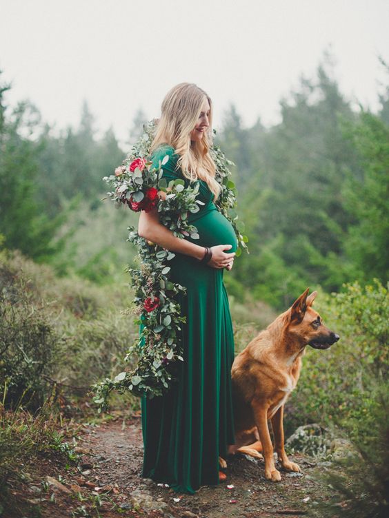 Puppy Love Maternity Photo Idea