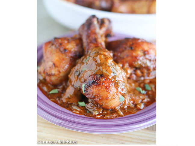 Creamy, Spicy Baked Chicken Legs