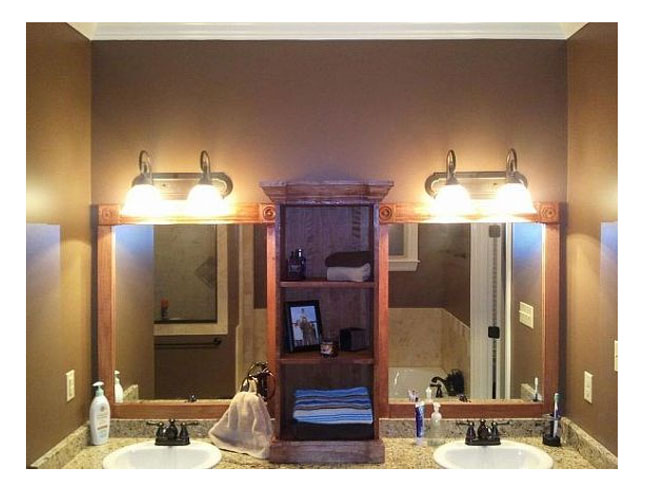 Double Vanity with Shelving