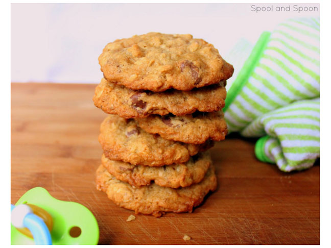 Chocolate Chip Toffee Oatmeal Lactation Cookies