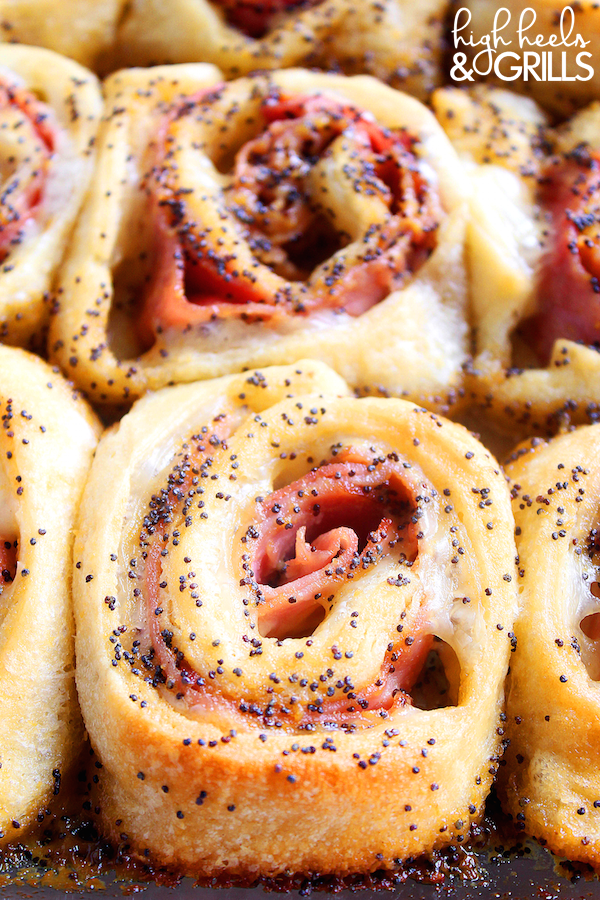 Baked Ham and Cheese Rollups