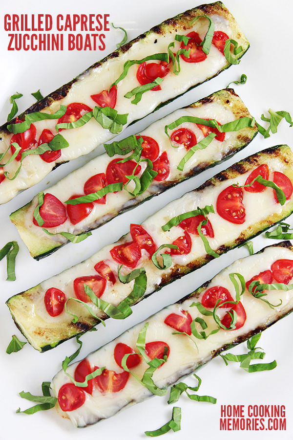 Grilled Caprese Zucchini Boats