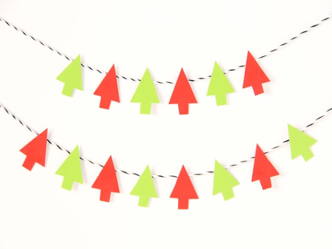 Paint Chip Tree Garland DIY