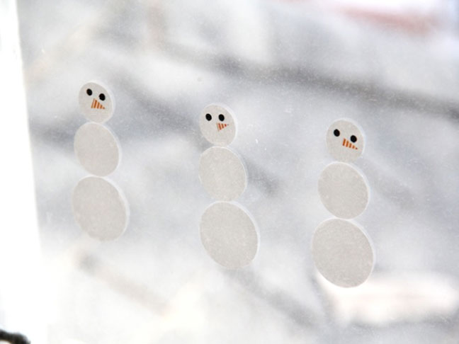 DIY Snowmen Window Cling