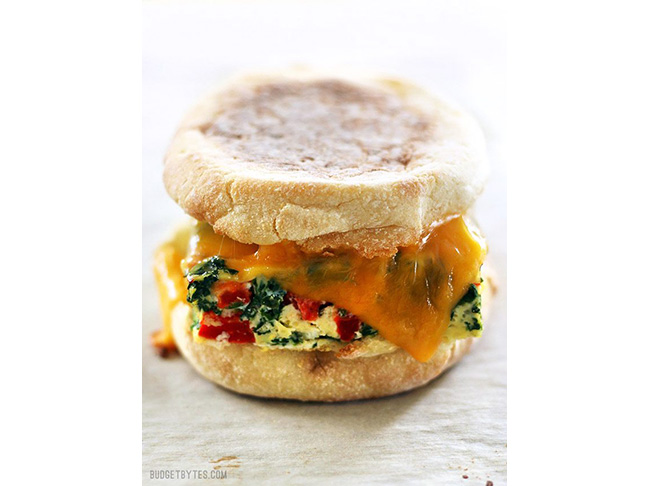 Veggie Packed Breakfast Sandwiches