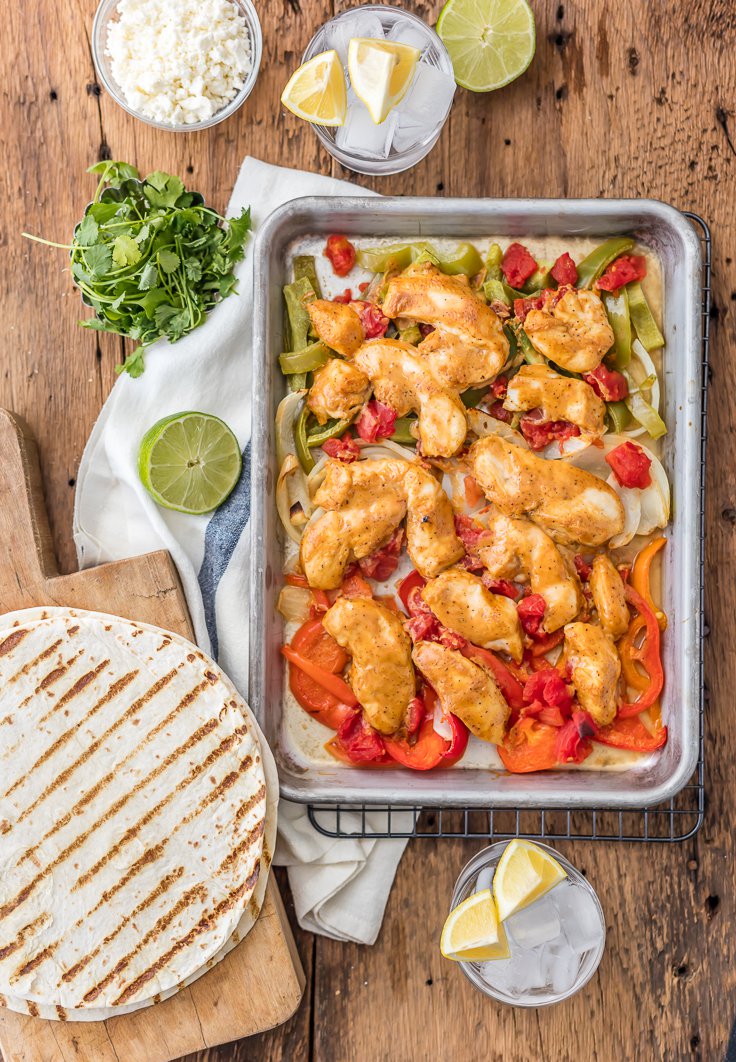 Skinny Baked Chicken Fajitas