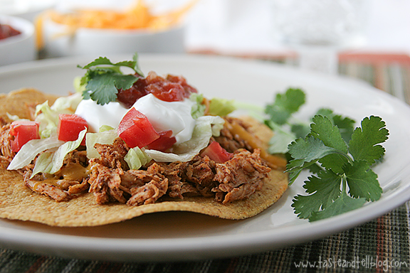 Slow Cooker Chicken Tostadas