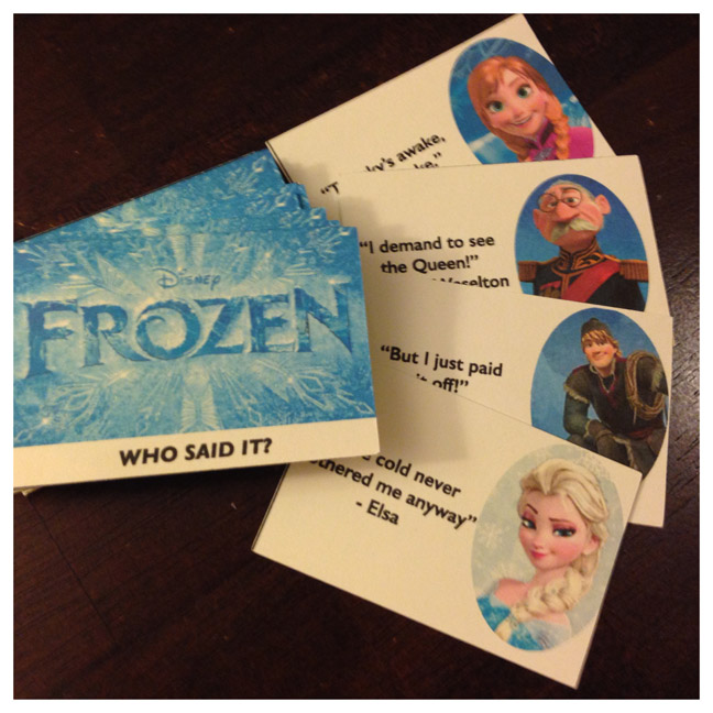 Frozen Family Game Night 