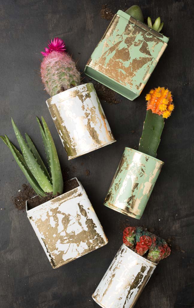 Gold Leaf Planters