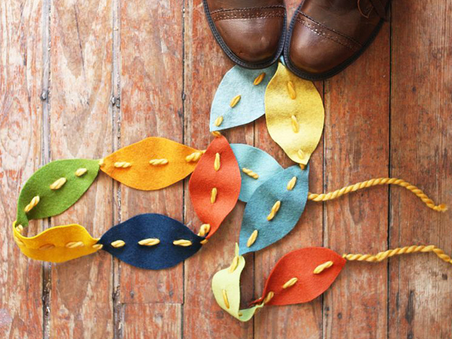 Felt Leaf Garland