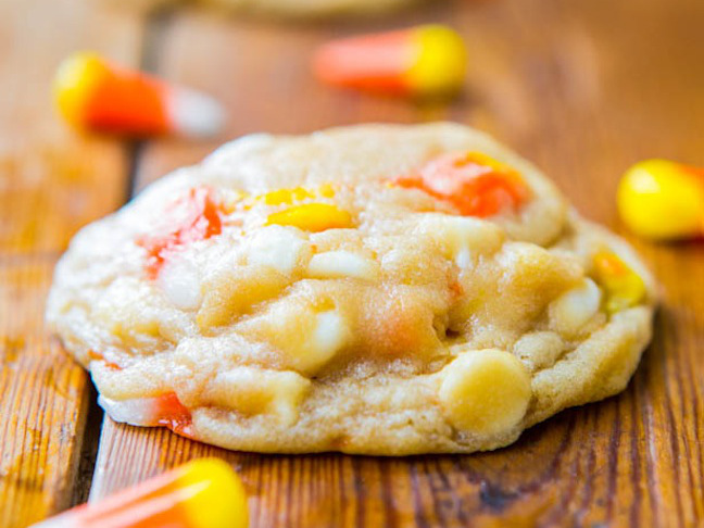 Candy Corn and White Chocolate Soft Batch Cookies