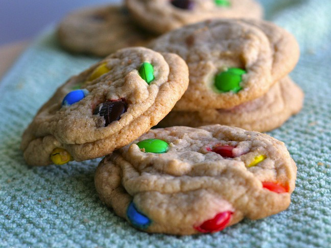 M & M Chocolate Chip Walnut Cookies