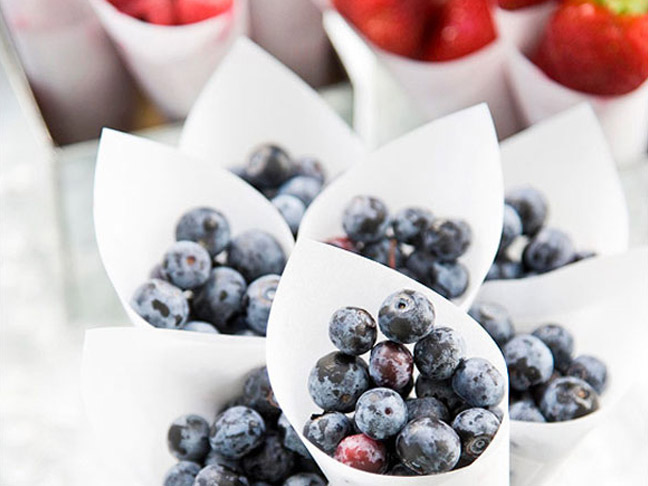 Paper Cones with Fruit