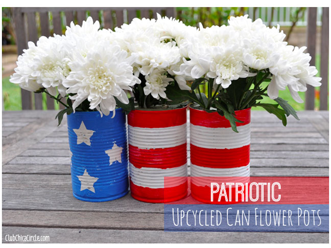 Upcycled Can Flower Pots