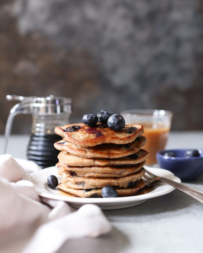 Blueberry Banana Oatmeal Pancakes