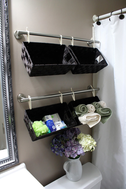 Towel Rack Baskets