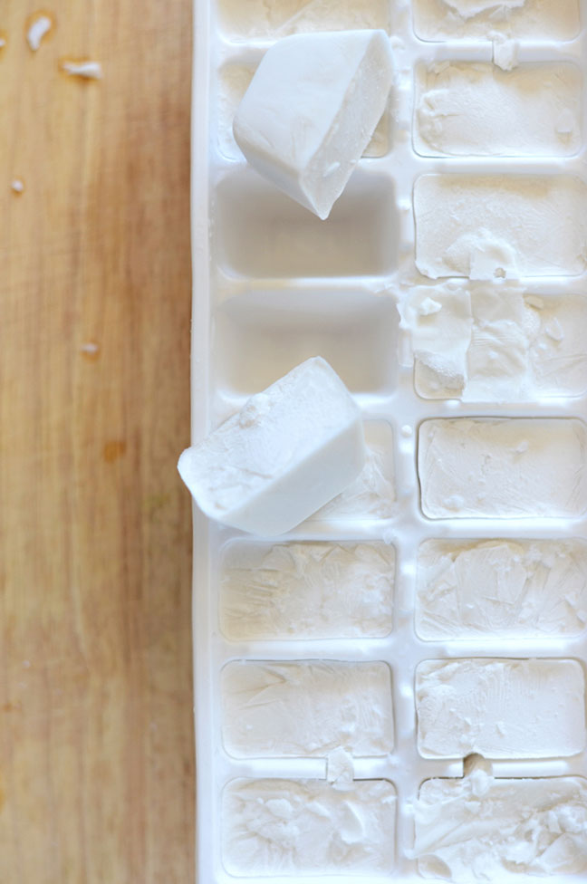 Coconut Milk Ice Cubes