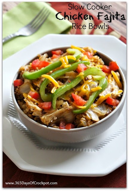 Chicken fajita rice bowls