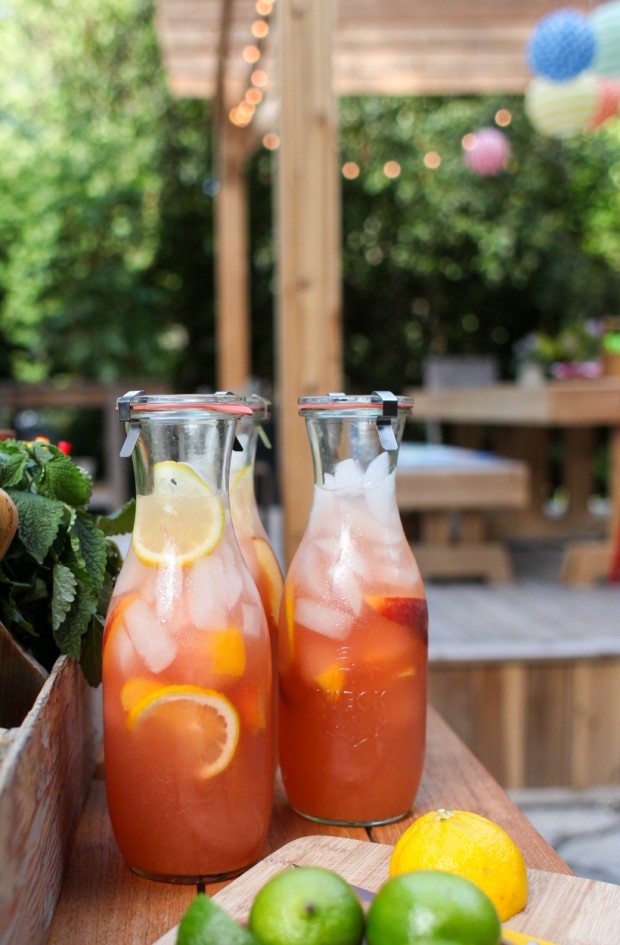 Honey-Sweetened Peach Lemonade