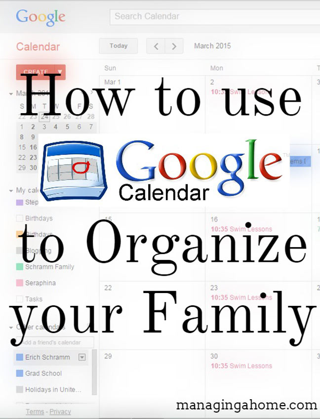 Use Google Calendar to Organize Your Entire Family