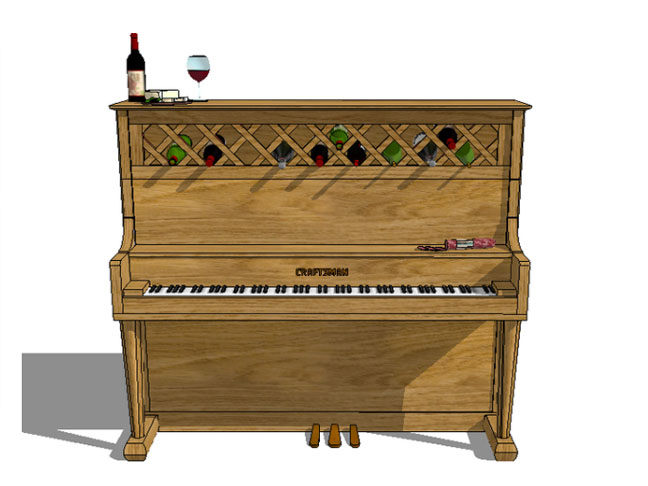 Piano Wine Rack