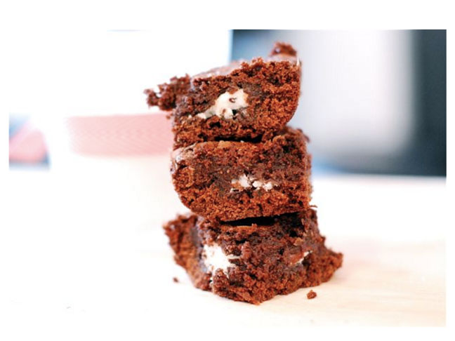 Peppermint Patty Stuffed Brownies