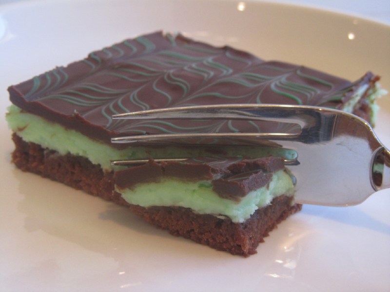 Mint Creme Brownies