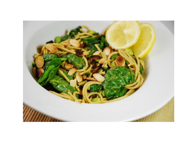 Lemon Spinach Pesto Pasta