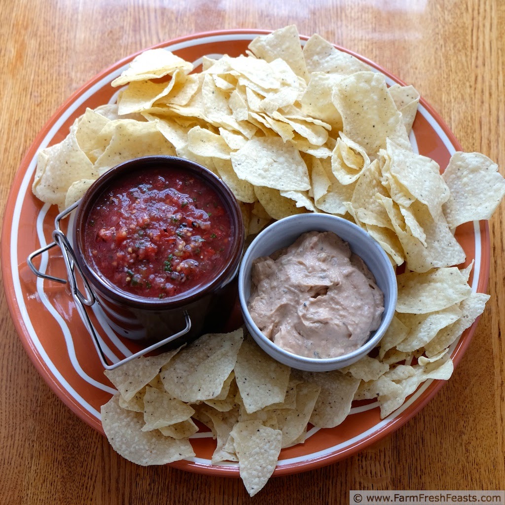 Quick Cheesy Hatch Chile Bean Dip