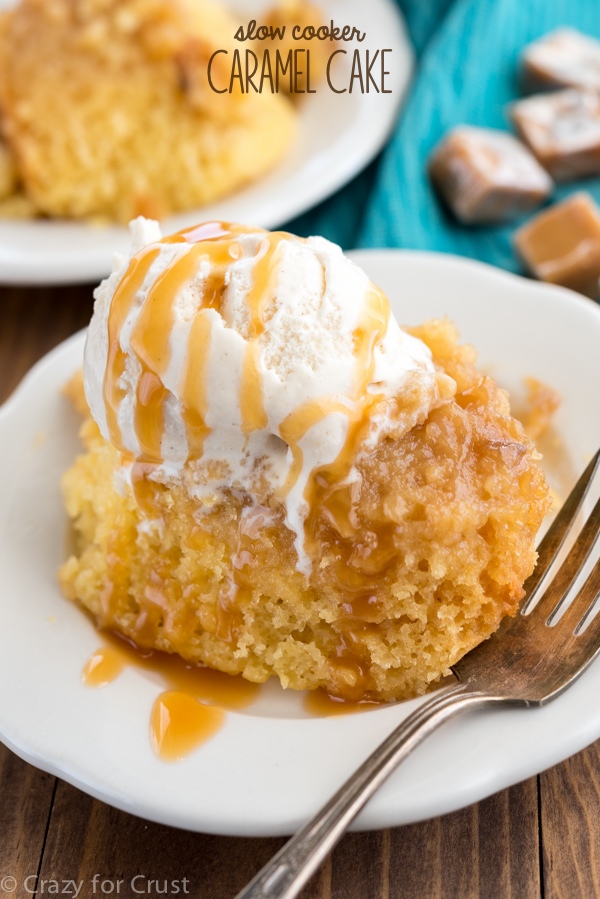 Slow Cooker Caramel Cake