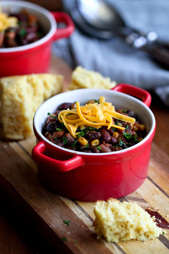 Slow Cooker Three-Bean Chili 