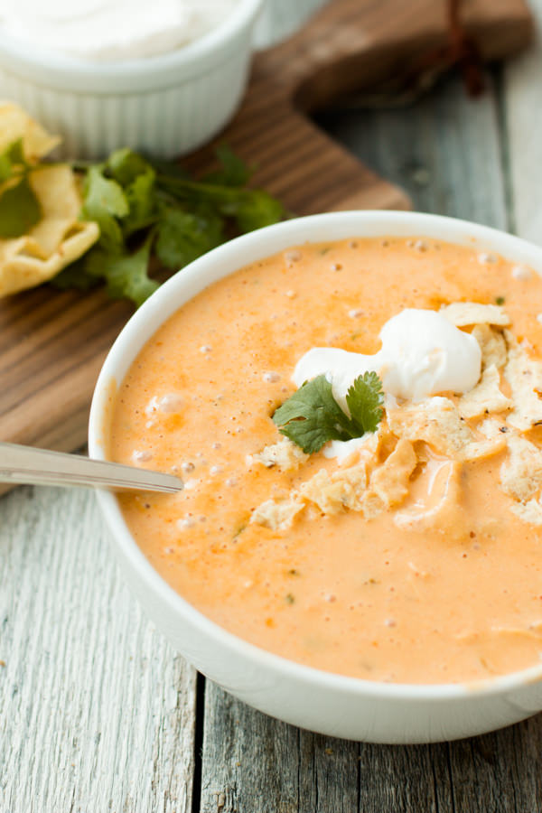 Cheesy Chicken Tortilla Soup