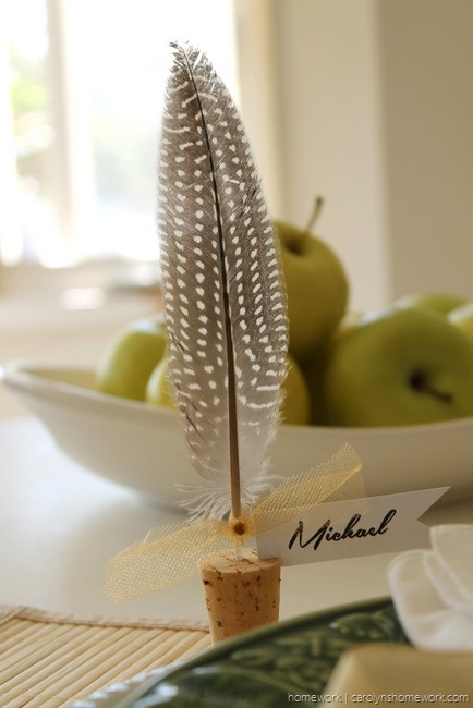 Cork & Feather Place Card