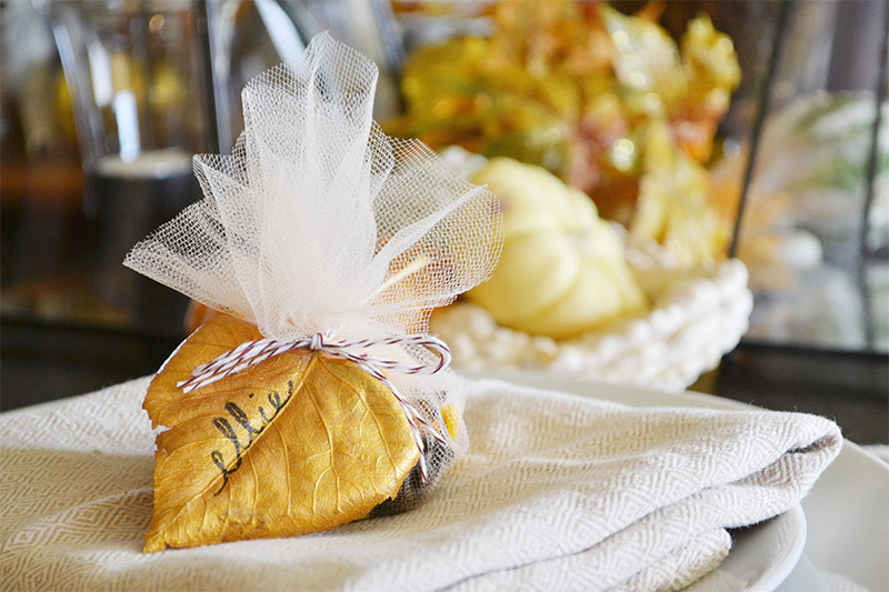 Fall Leaf Sachet Place Card