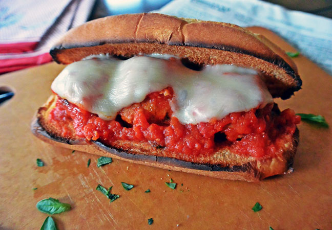 Chicken Parmesan Meatball Subs